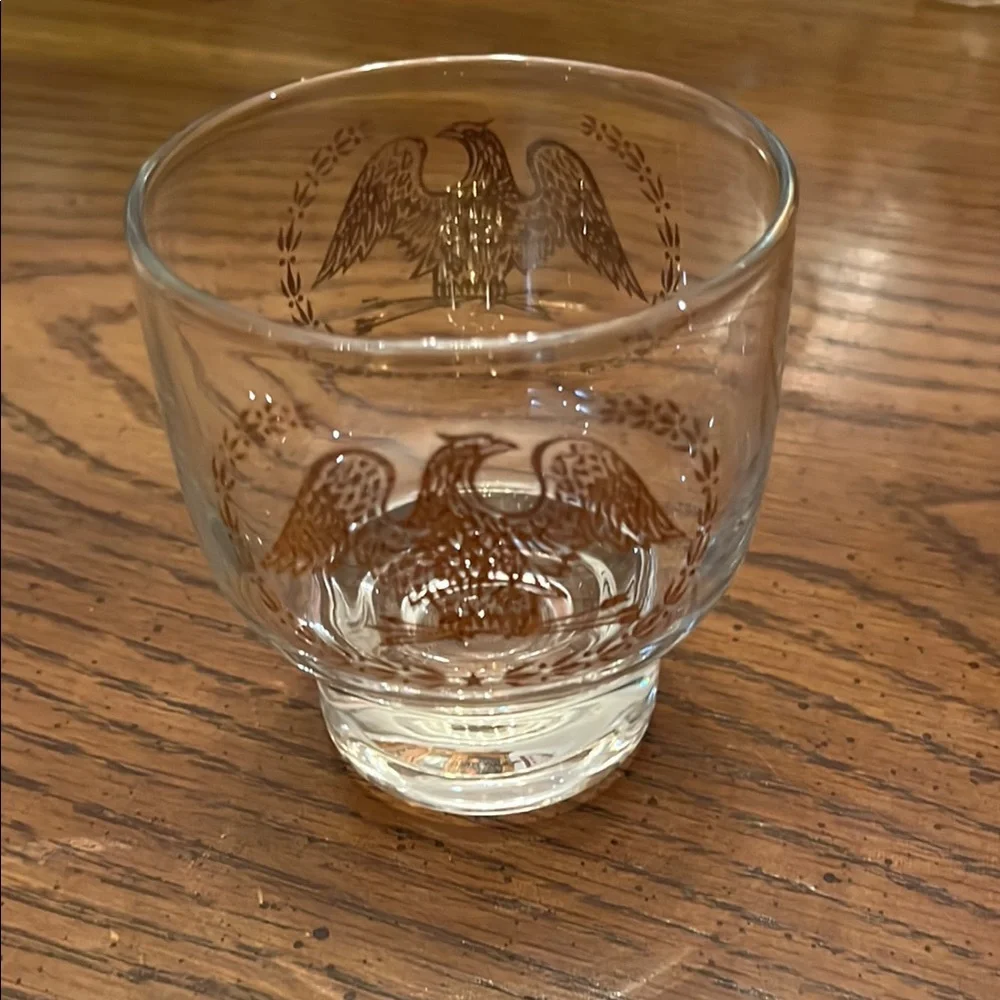 Vintage MCM Barware Set with Ice Bucket and 4 Glasses‎